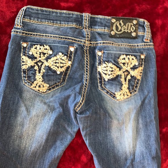 Size 1 CELLO Bootcut Jeans BLINGY - Picture 2 of 7